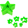 Kit 5 Cortadores Molde Estrela para Biscoitos e Confeitaria