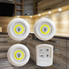 [9 Unidades] - Luminária Led Lâmpadas Spot Sem Fio Controle Remoto com Fita para Fixação
