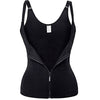 Colete Modelador Cinta Corset Neoprene Azul com Zíper