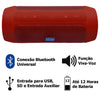 Caixa de Som Bluetooth Sem Fio Portátil com Entrada USB SD e Viva Voz - Vermelho