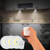 [9 Unidades] - Luminária Led Lâmpadas Spot Sem Fio Controle Remoto com Fita para Fixação