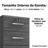 Kit 2 Gaveteiros Escritório Rodízios 4 Gavetas Preto