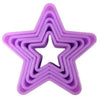 Kit 5 Cortadores Molde Estrela para Biscoitos e Confeitaria