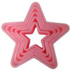 Kit 5 Cortadores Molde Estrela para Biscoitos e Confeitaria