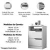 Mesa de Cabeceira 2 Gavetas Sara Flex Branco/Freijó