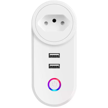 Tomada Inteligente Wifi 10A USB Alexa e Google Home