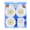 [9 Unidades] - Luminária Led Lâmpadas Spot Sem Fio Controle Remoto com Fita para Fixação