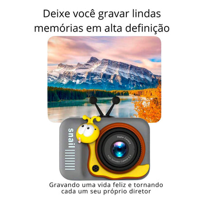 Câmera Digital Infantil Caracol – Fotos e Vídeos com Estilo