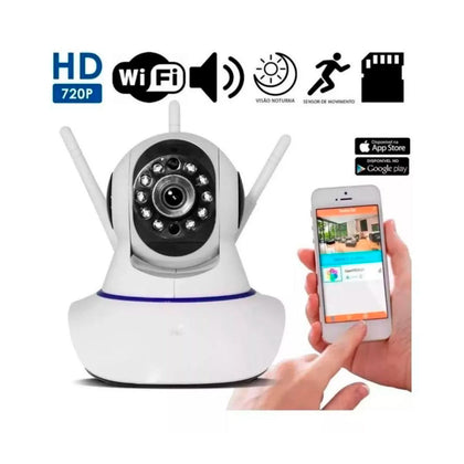 Câmera IP Wi-Fi HD com Áudio e Função de Rastreamento
