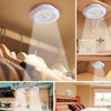 [9 Unidades] - Luminária Led Lâmpadas Spot Sem Fio Controle Remoto com Fita para Fixação
