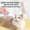 Kit 2 Escovas Pet 3 em 1 USB com Vapor para Gatos e Cães