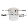 [9 Unidades] - Luminária Led Lâmpadas Spot Sem Fio Controle Remoto com Fita para Fixação