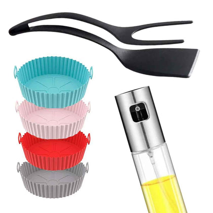 Conjunto de Formas e Utensílios para Receitas na AirFryer