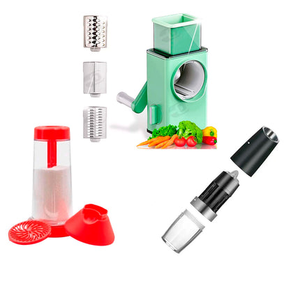 Combo Tapioqueira + Fatiador e Moedor de Legumes - Versatilidade