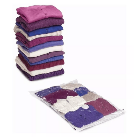 [5 unidades] - Sacos a Vácuo Tamanho 50x60cm + Bomba a Vácuo de Brinde