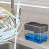 [2 Unidades] - Dispenser Detergente 2 em 1 Esponja Limpeza Louça Dosador